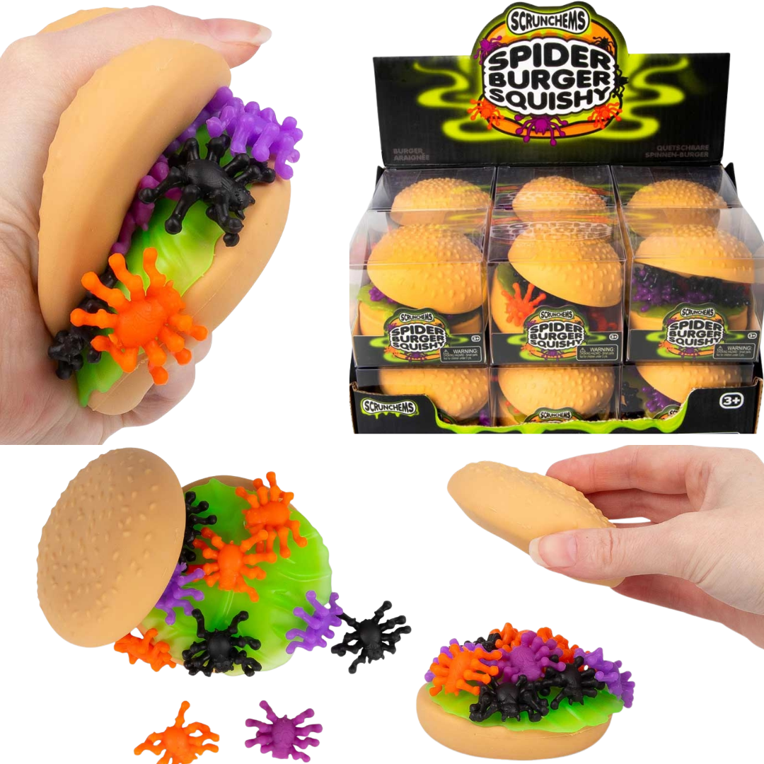 Scrunchems Spooky Spider Squishy Burger