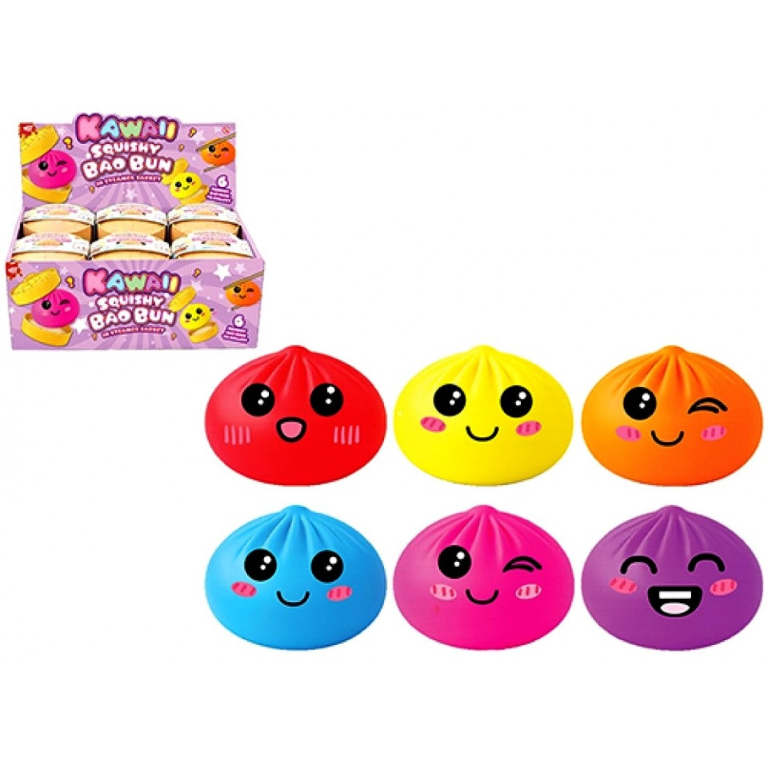 Kawaii Squishy Bao Buns - Neon or Pastel Editions - Sugar Filled